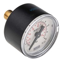 WIKA 9350569 Analogue Positive Pressure Gauge Back Entry 10bar, Connection Size R 1/8