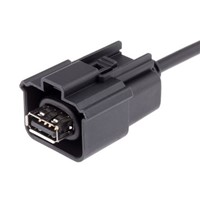Molex Female USB A to Male Mini USB B USB Cable Assembly, 0.5m