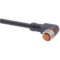 Female angled conn.M8,with LED,2m,3w