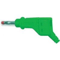 Staubli Green Male Banana Plug - Screw, 600V