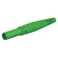 Staubli Green Male Banana Plug - Screw, 1kV