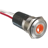 Bulgin Single Pole Single Throw (SPST) Momentary Red LED Push Button Switch, IP66, 19.2 (Dia.)mm, Panel Mount, 24V dc