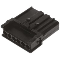 JAE MX44 Female Connector Housing, 3.5mm Pitch, 6 Way, 1 Row
