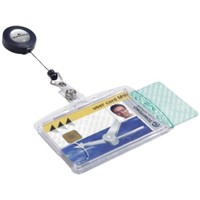 Durable Transparent Polystyrene ID Badge Includes Badge Reel