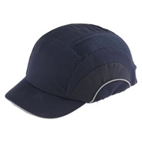 JSP Navy Short Peaked Safety Cap, HDPE Protective Material