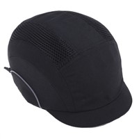 JSP Black Short Peaked Safety Cap, HDPE Protective Material