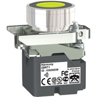 Schneider Electric Flush Wireless Yellow Push Button Head - Transmitter, Harmony XB4 Series, 22mm Cutout