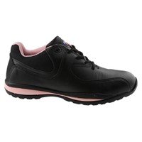 Dickies Ohio Black/Pink Steel Toe Cap Women Safety Shoes, UK 3, EU 36