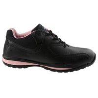 Dickies Ohio Black/Pink Steel Toe Cap Women Safety Shoes, UK 5, EU 38