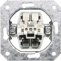 Flush Mount Rocker Light Switch Clip In VDE 55mm Not Illuminated IP20 2 2, Delta Sprung Terminal