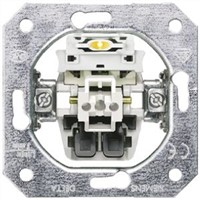 10 A Flush Mount Rocker Light Switch Clip In VDE, 250 V 55mm Not Illuminated IP20 2 1, Delta Sprung Terminal