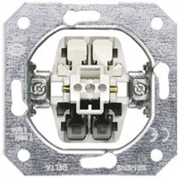 Flush Mount Rocker Light Switch Clip In VDE 70mm Not Illuminated IP20 2 1, Delta Sprung Terminal