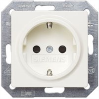 Siemens White Plug Socket, Type F - German Schuko