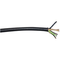 Alpha Wire 3 Core 0.82 mm2 Power Cable, Black Polyvinyl Chloride PVC Sheath 76, 300 V, SJT