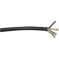 Alpha Wire 3 Core 2.08 mm2 Power Cable, Black Polyvinyl Chloride PVC Sheath 76m, 300 V, SJT