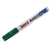 Ambersil Green 3mm Medium Tip Paint Marker Pen for use with Cardboard, Glass, Metal, Paper, Plastic, Rubber, Textiles,