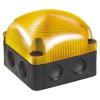 Werma 853 Yellow LED Beacon, 115  230 V ac, Blinking, Surface Mount, Wall Mount