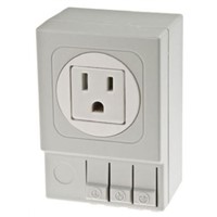 STEGO Light Grey 1 Gang Plug Socket, 15A, NEMA 5-15R