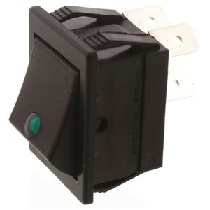 Arcolectric Double Pole Single Throw (DPST), On-Off Rocker Switch Panel Mount