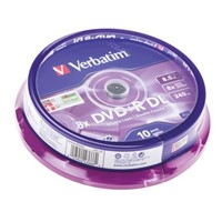 Verbatim Blank DVD 8.5 GB 8X DVD+R DL, 10 Pack