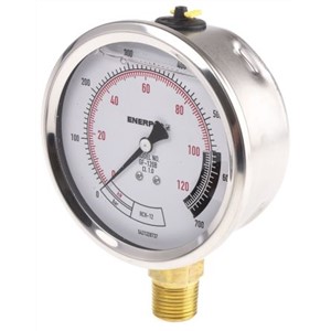 Enerpac GF120B Hydraulic Pressure Gauge Hydraulic 700bar, Connection Size NPT 1/2