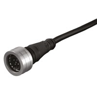 Brad, Ultra-Lock Series, Straight M12 to Unterminated Cable assembly, 12 Core 2m Cable