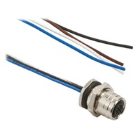 Brad, Ultra-Lock Series, Straight M12 to Unterminated Cable assembly, 4 Core 300mm Cable