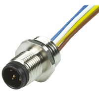 Brad, Ultra-Lock Series, Straight M12 to Unterminated Cable assembly, 5 Core 300mm Cable