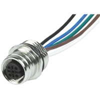 Brad, Ultra-Lock Series, Straight M12 to Unterminated Cable assembly, 12 Core 300mm Cable