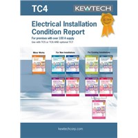 Kewtech Corporation TC4 Electrical Installation Certificate, Certificate Type Inspection &amp;amp; Test Schedule, For Use With