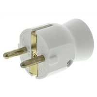 Schuko plug 2P+E PVC white