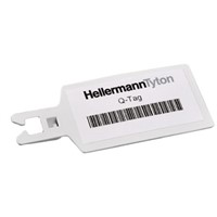 HellermannTyton Q-tags Tie Cable Marker, Pre-printed -0 Natural