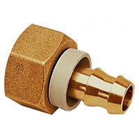 Legris Brass M22 Metric Female x 22 mm Barbed Male Straight Tailpiece Adapter Threaded Fitting