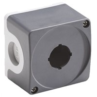 Grey Plastic ABB Modular Push Button Enclosure - 1 Hole 22mm Diameter