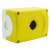 Yellow Plastic ABB Modular Push Button Enclosure - 1 Hole 22mm Diameter