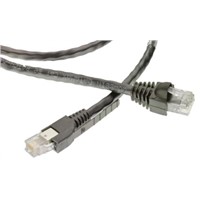 TE Connectivity Black Cat5e Cable UTP, 1m Male RJ45/Male RJ45