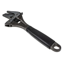 Bahco Adjustable Spanner, 218 mm Overall Length, 39mm Max Jaw Capacity, Thermoplastic Grip Handle, Blackened Finish