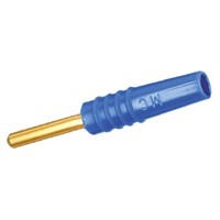 Staubli Blue Plug Banana Plug - Solder, 30 V, 60 V dc