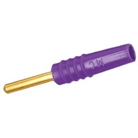 Staubli Violet Plug Banana Plug - Solder, 30 V, 60 V dc