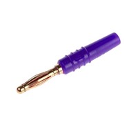 Staubli Violet Plug Banana Plug - Solder, 30 V, 60 V dc