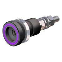 Staubli Violet Socket Banana Plug - Screw, 600V