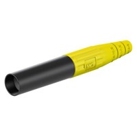 Staubli Yellow Socket Banana Plug - Crimp, 600V