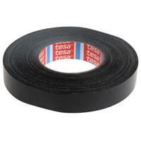 Tesa 4651 Acrylic Coated Black Duct Tape, 25mm x 50m, 0.31mm Thick