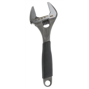 Bahco Adjustable Spanner, 270 mm Overall Length, 46.5mm Max Jaw Capacity, Thermoplastic Grip Handle, Blackened Finish