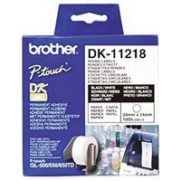 Brother Black on White Label Printer Tape &amp;amp; Label