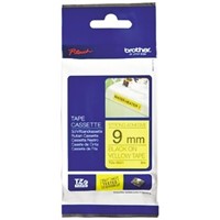 Brother Black on Yellow Label Printer Tape, 9 mm Width, 8 m Length