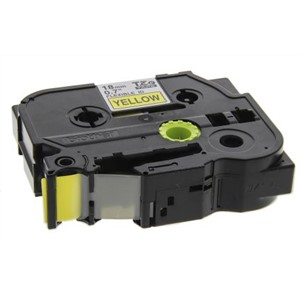 Brother Black on Yellow Label Printer Tape, 18 mm Width, 8 m Length