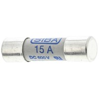 SIBA, 15A Ceramic Cartridge Fuse, 10 x 38mm