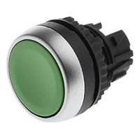 BACO Flush Green Push Button Head - Spring Return, 22mm Cutout
