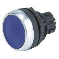 BACO Flush Blue Push Button Head - Spring Return, 22mm Cutout